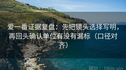 爱一番证据复盘：先把镜头选择写明，再回头确认单位有没有漏标（口径对齐）