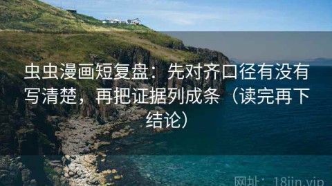虫虫漫画短复盘：先对齐口径有没有写清楚，再把证据列成条（读完再下结论）