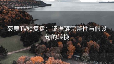 菠萝TV短复盘：证据链完整性与假设句的转换