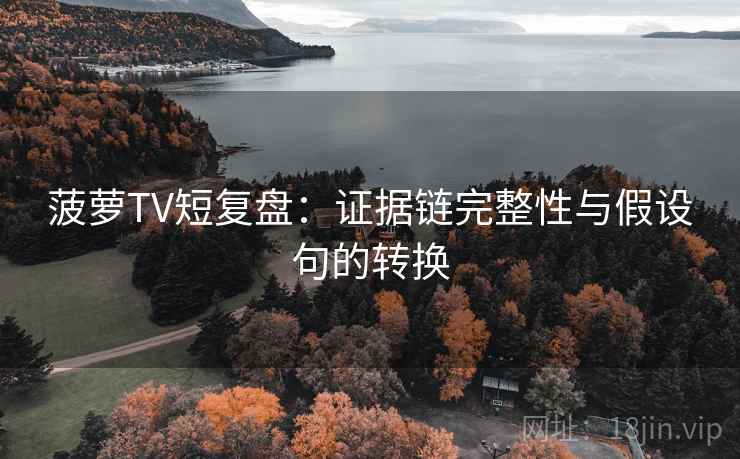菠萝TV短复盘：证据链完整性与假设句的转换