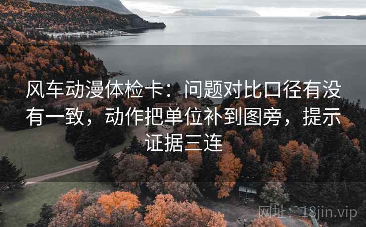 风车动漫体检卡：问题对比口径有没有一致，动作把单位补到图旁，提示证据三连