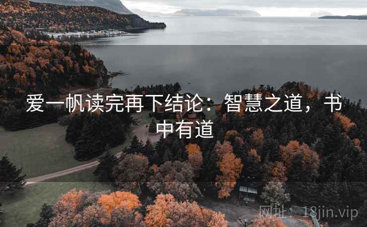 爱一帆读完再下结论：智慧之道，书中有道