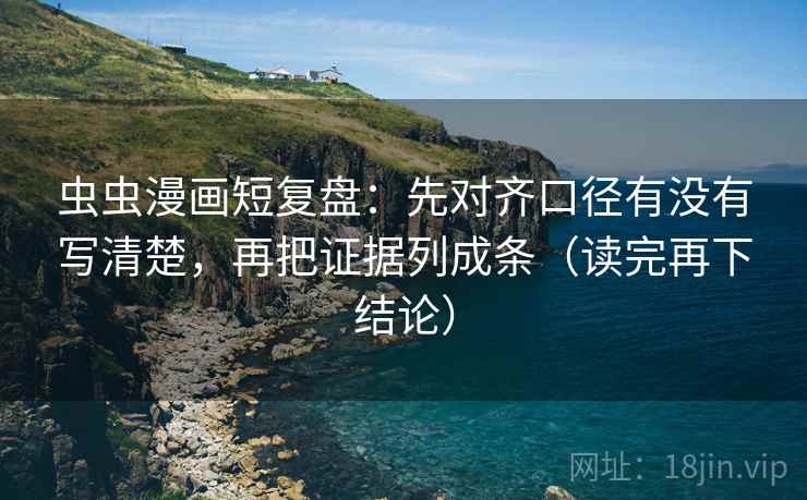 虫虫漫画短复盘：先对齐口径有没有写清楚，再把证据列成条（读完再下结论）